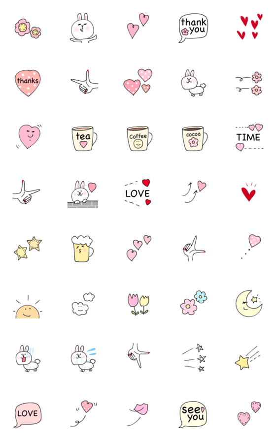 [LINE絵文字]♡気持ち伝わる大人かわいい絵文字♡の画像一覧