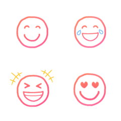 [LINE絵文字] 【定番】スマイル◎シンプル絵文字セットの画像