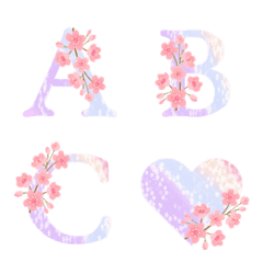 [LINE絵文字] sakura pink gradation emojiの画像