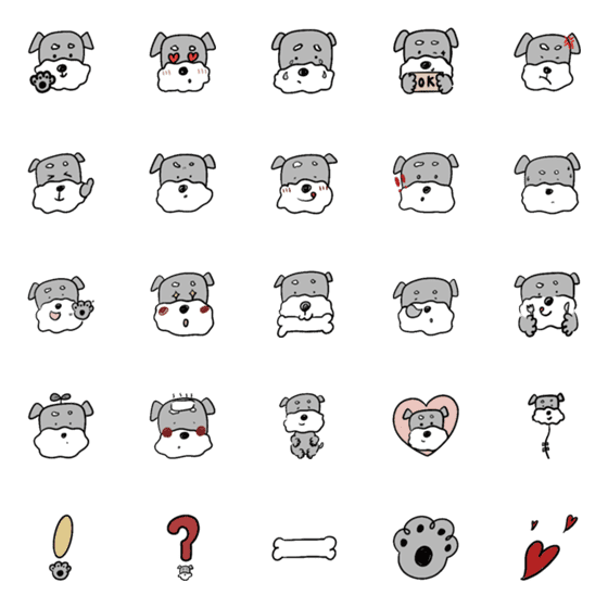 [LINE絵文字]Schnauzer Milkyの画像一覧