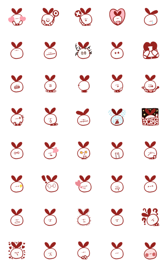 [LINE絵文字]Bunny Cindy Emojiの画像一覧