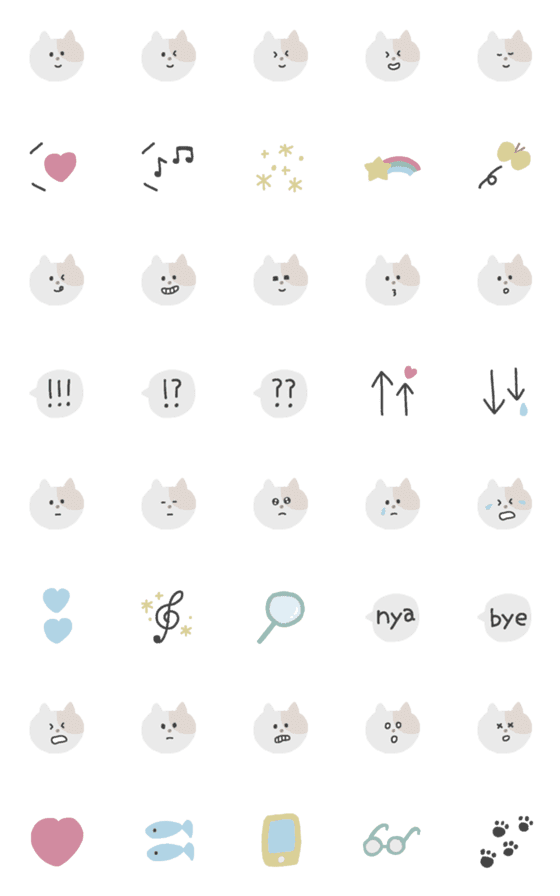 [LINE絵文字]ゆるふわねこちゃんえもじの画像一覧