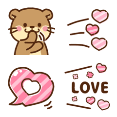 コツメカワウソ♡ハートの絵文字メイン画像