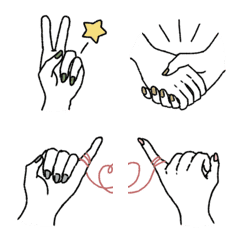 気持ちを伝えるハンドサイン⭐︎大人絵文字の絵文字メイン画像