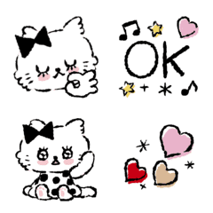 [LINE絵文字] 使える♡meowちゃん〜動く猫の絵文字〜の画像