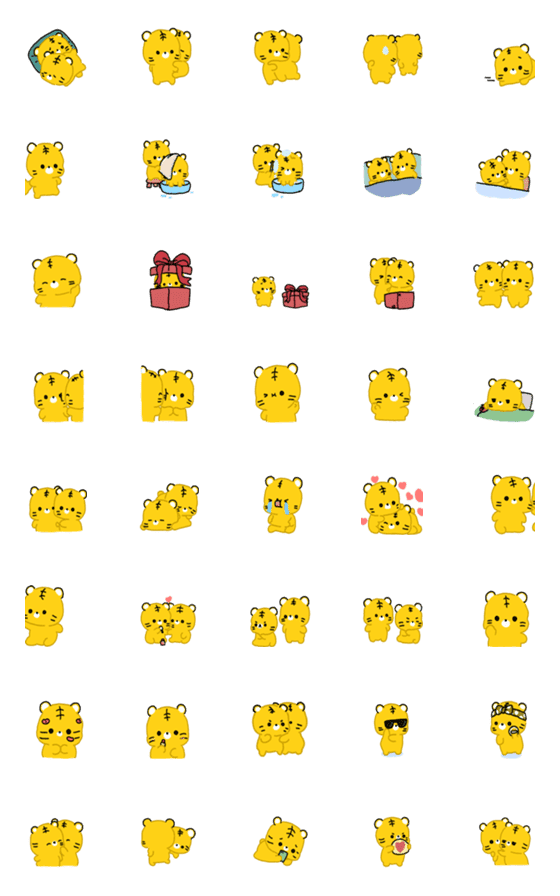 [LINE絵文字]little tiger in loveの画像一覧