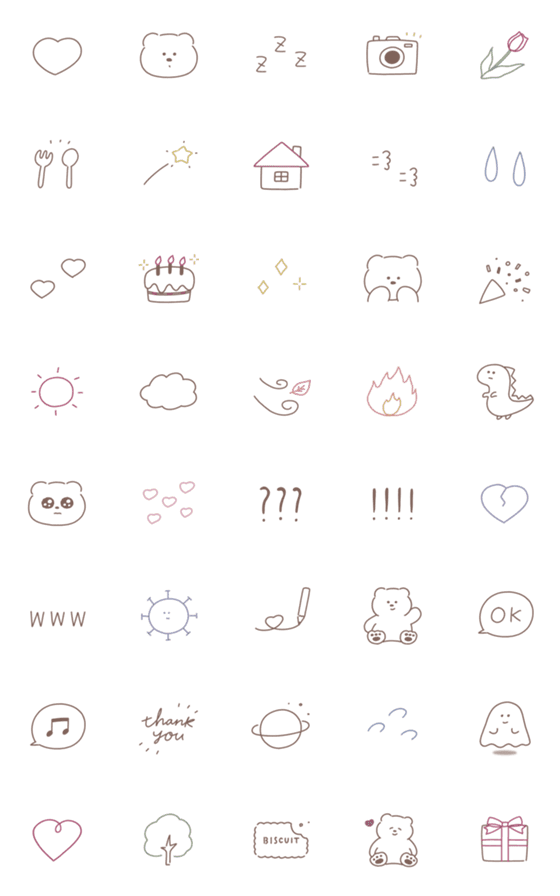 [LINE絵文字]simple emoji〈静止画ver.〉の画像一覧