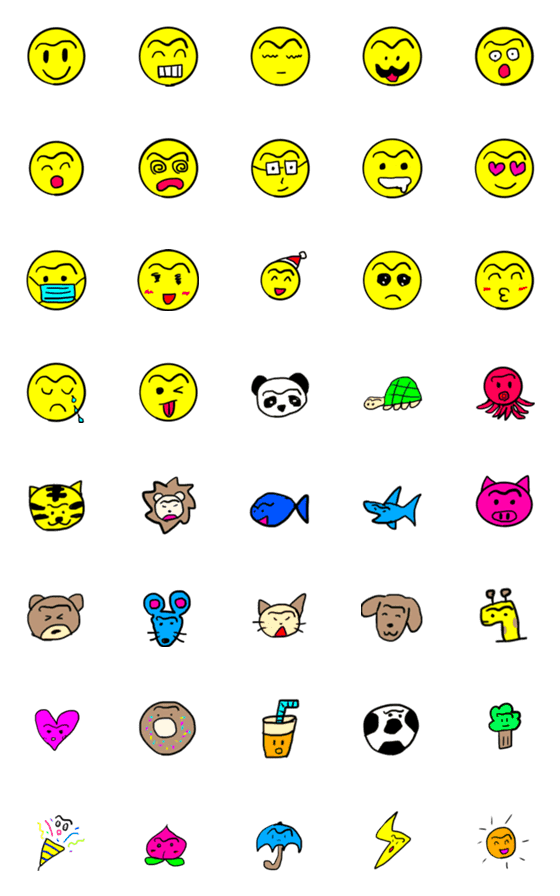 [LINE絵文字]眉毛繋がってるシリーズの画像一覧