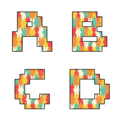 [LINE絵文字] colorful puzzle emoji2の画像