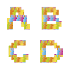 [LINE絵文字] colorful puzzle emojiの画像