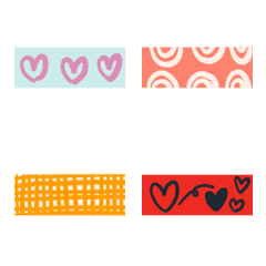 [LINE絵文字] cute washi tape stickers2の画像