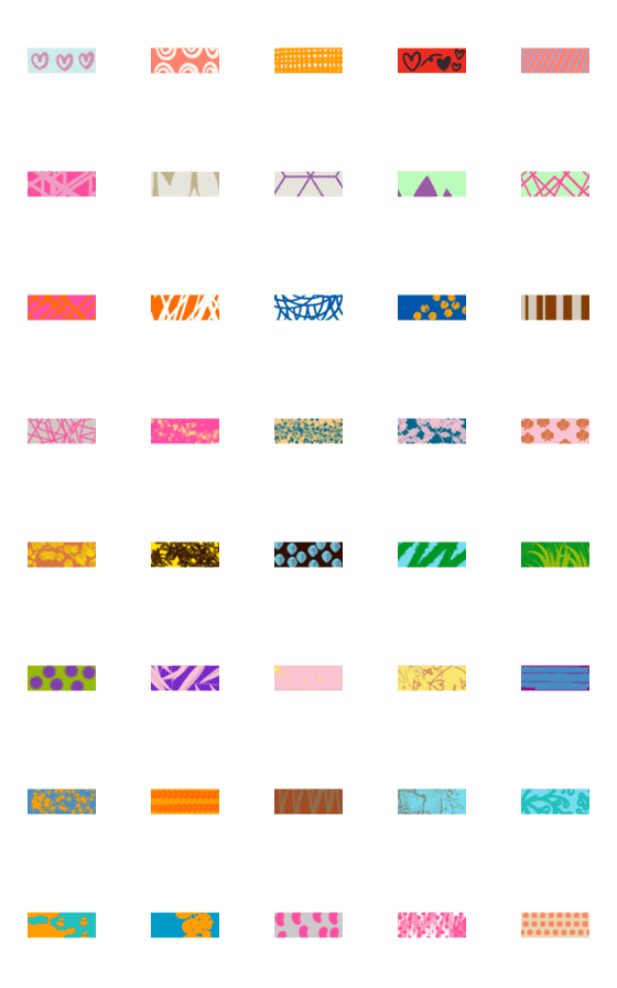 [LINE絵文字]cute washi tape stickers2の画像一覧