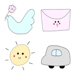 [LINE絵文字] 渋色スモーキーなシンプル絵文字の画像