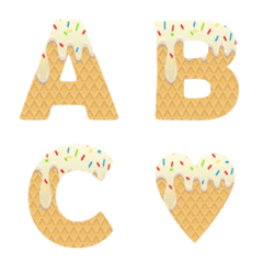 [LINE絵文字] vanilla ice cream emojiの画像