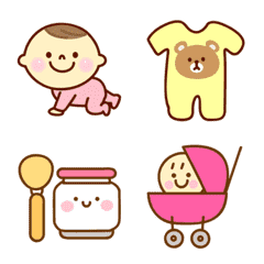 新ママのための動く可愛い絵文字の絵文字メイン画像