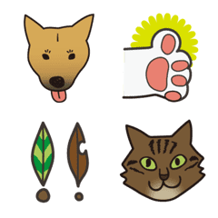 [LINE絵文字] かざらない犬と猫 さぶろうとももの画像