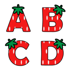[LINE絵文字] strawberry decoration emojiの画像