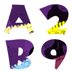 [LINE絵文字] 数字＋アルファベット★15の画像