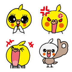 [LINE絵文字] ●動く●emoji1キュートなオカメインコの画像