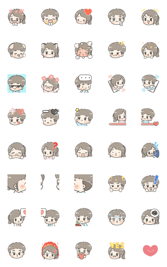 [LINE絵文字]Chuchu ＆ Bobo - Animation emojiの画像一覧