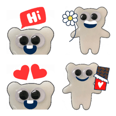 [LINE絵文字] もっちり白くまのモチモチかわいい絵文字の画像