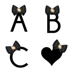 black ribbon emoji