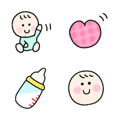 [LINE絵文字] 動く♡かわいい赤ちゃん絵文字の画像
