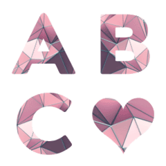 [LINE絵文字] metallic pink emojiの画像