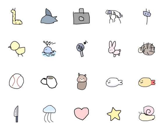 [LINE絵文字]暇な時に描いた絵文字の画像一覧