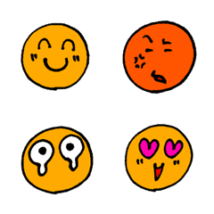 [LINE絵文字] オレンジくんの色んな表情の画像