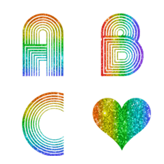 [LINE絵文字] rainbow border emojiの画像