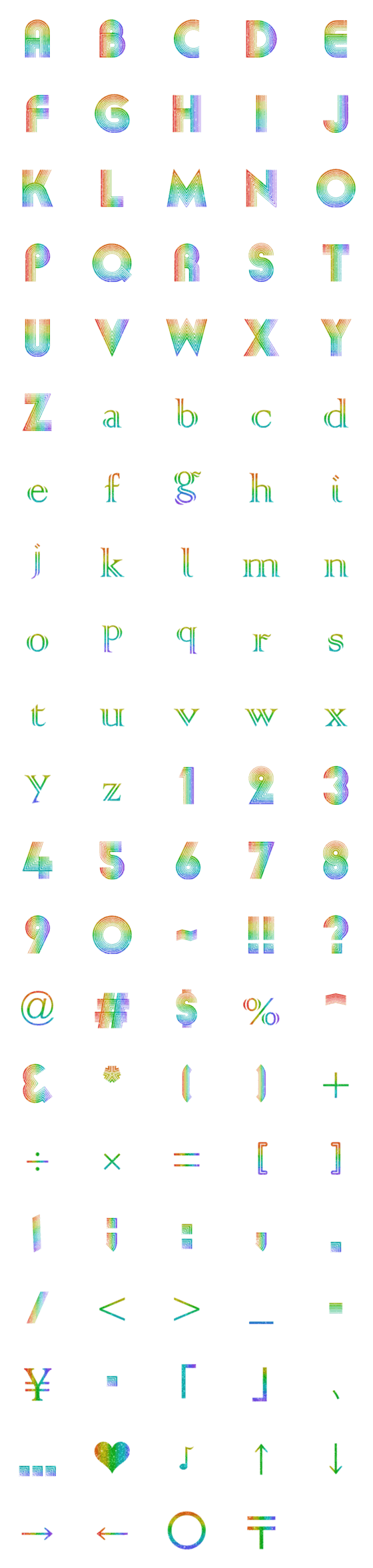 [LINE絵文字]rainbow border emojiの画像一覧