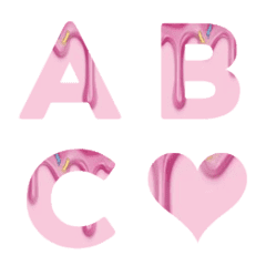 [LINE絵文字] pink honey deco emojiの画像