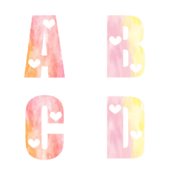 pastel color and heart emojiの絵文字メイン画像