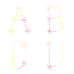 [LINE絵文字] pastel color and flower emojiの画像