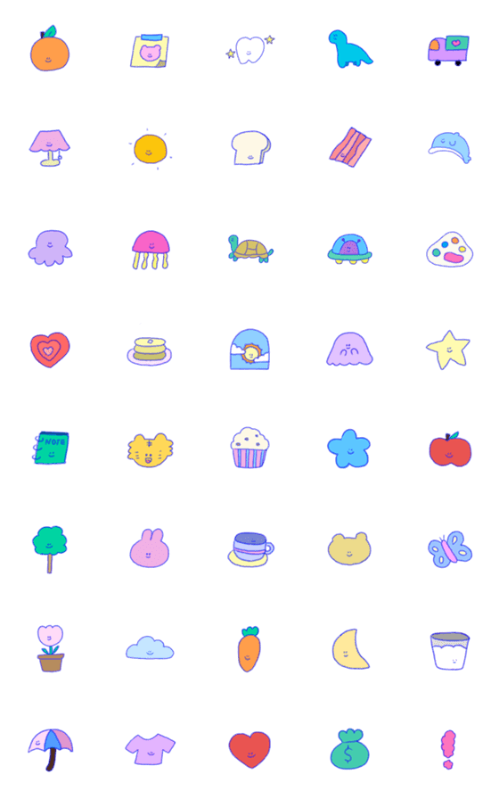 [LINE絵文字]random cute things :-)の画像一覧