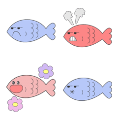 [LINE絵文字] 不機嫌なさかな 1の画像