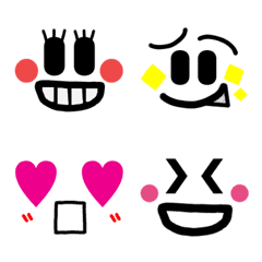 [LINE絵文字] 毎日使える★顔絵文字26の画像