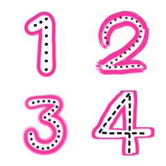 [LINE絵文字] Number pink dot dragon fruit emojiの画像