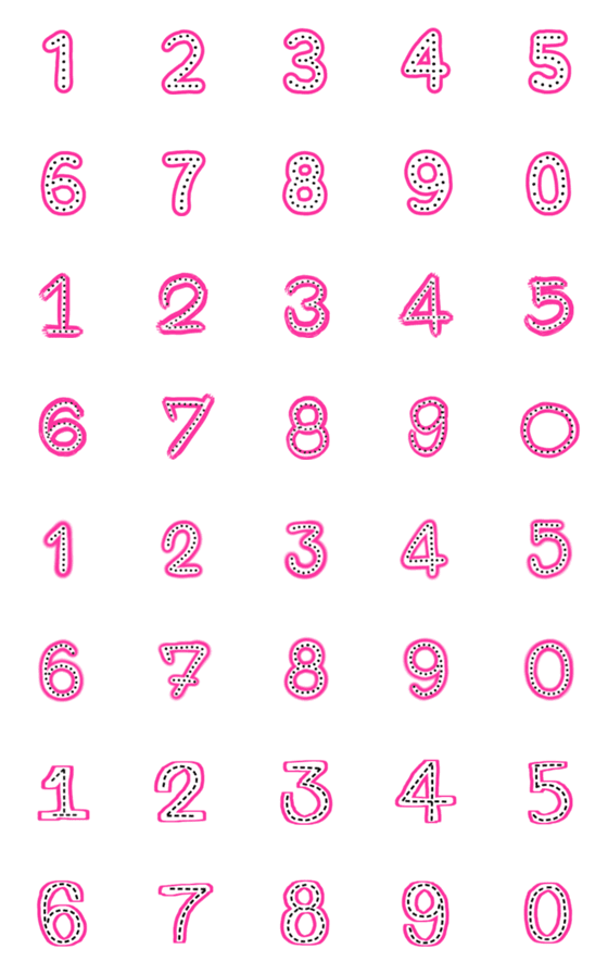[LINE絵文字]Number pink dot dragon fruit emojiの画像一覧