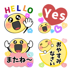 [LINE絵文字] 【動く】♡スマイル♡英語＆日本語 敬語の画像
