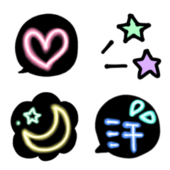 [LINE絵文字] ★動くよ☆ネオンカラー絵文字oO☆★☆の画像