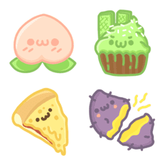 [LINE絵文字] Cute Foods ＆ Fruitsの画像