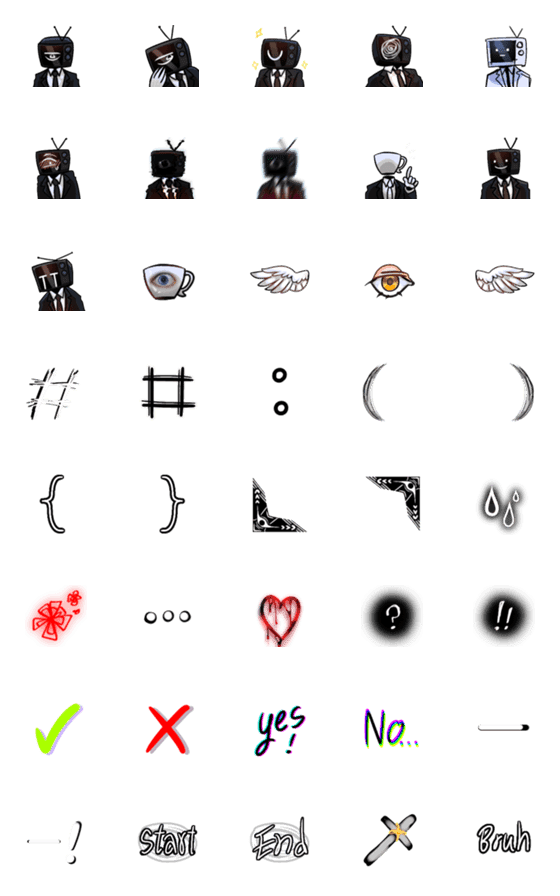 [LINE絵文字]weird suitの画像一覧