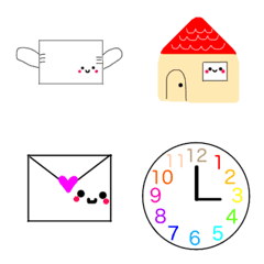 日常シンプル絵文字たちの絵文字メイン画像
