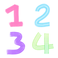 [LINE絵文字] Number pastel sweet emojiの画像