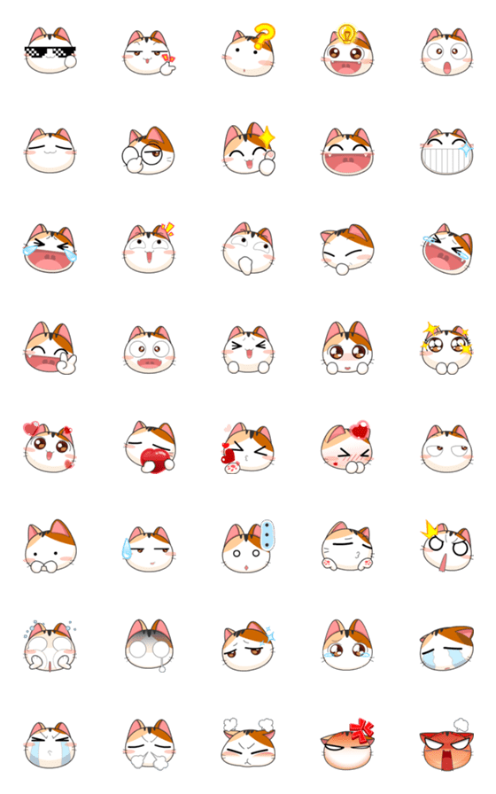 [LINE絵文字]Gojill The Meow Emoji Animated V.1の画像一覧