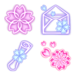 ネオンカラー 桜の絵文字メイン画像