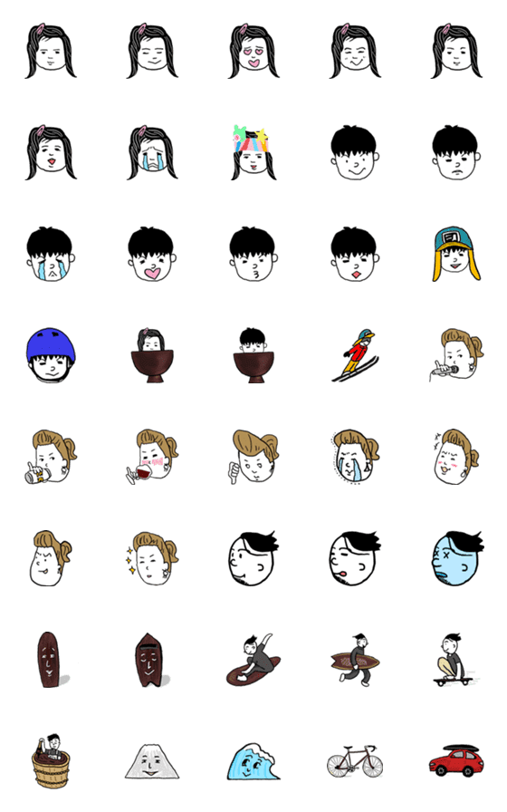 [LINE絵文字]TT家の人々の画像一覧