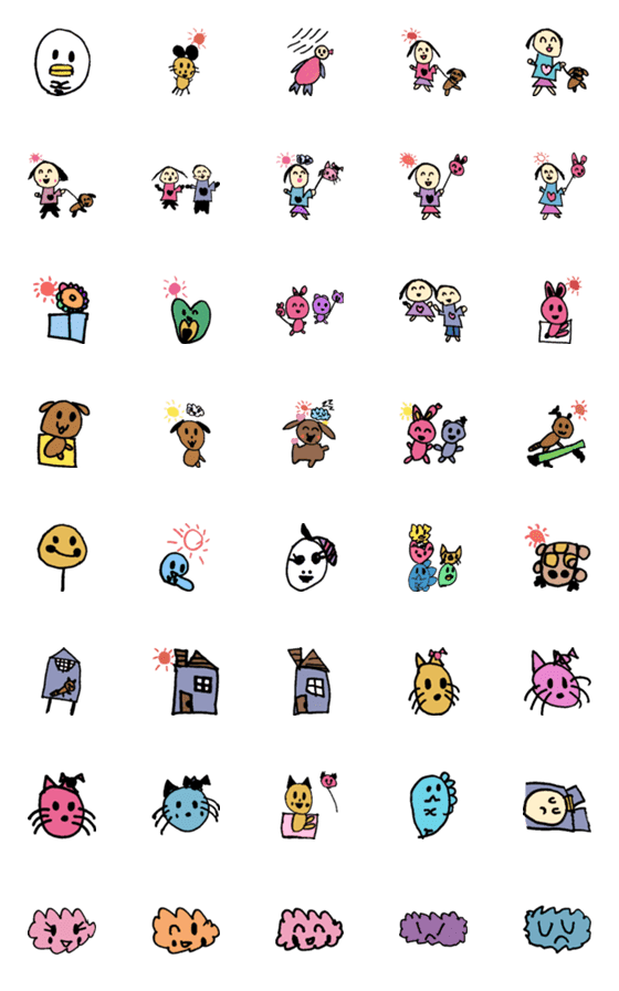 [LINE絵文字]【絵文字】こどもえもじ2の画像一覧
